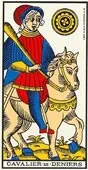 Tarot card the knight of Diamonds