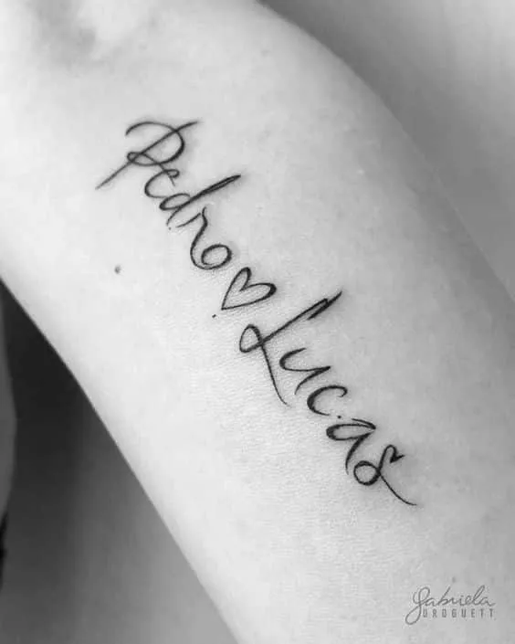 Tattoos with names - and Where to tattoo-style-letter-and 100-inspiration