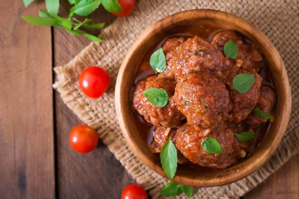 Meatballs in the oven