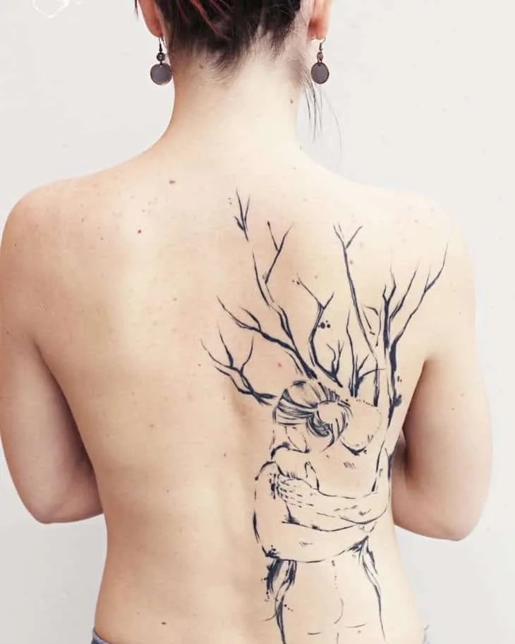 More than 60 tips from a tattoo on the back for you to get inspired