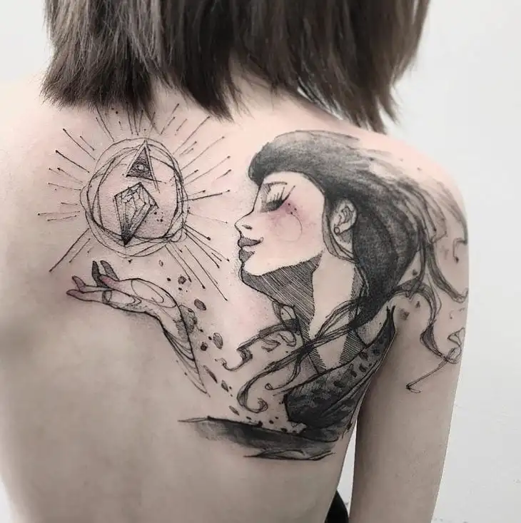 More than 60 tips from a tattoo on the back for you to get inspired