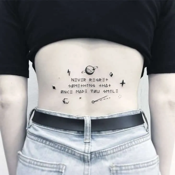 More than 60 tips from a tattoo on the back for you to get inspired