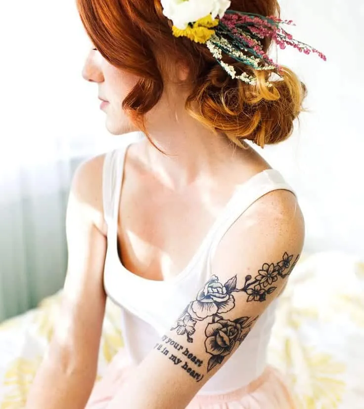 Female tattoo on the arm: 57 ideas that will blow your mind